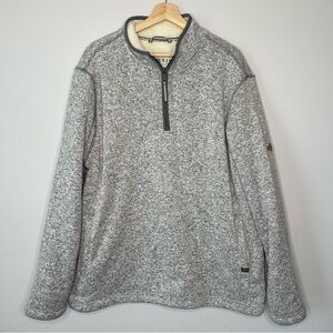 Men's Orvis pull over 1/4 zip‎ Gray Sweater X-Large